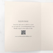 Invitation Trois Volets Code QR neutre Terre moderne Mariage élégant (Intérieur en premier)