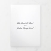 Invitation Trois Volets Code QR noir et blanc classique Mariage intemporel (Page de couverture)