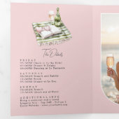 Invitation Trois Volets Code QR pour le week-end d'enterrement de vie de j (Intérieur en premier)