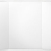 Invitation Trois Volets Conception simple blanche personnalisée Ajouter un (Intérieur au milieu)