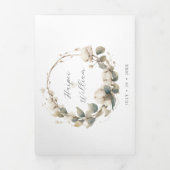 Invitation Trois Volets coton boho et eucalyptus (Page de couverture)