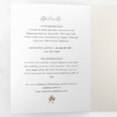 Invitation Trois Volets coton boho et eucalyptus (Intérieur en premier)