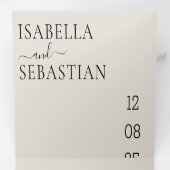 Invitation Trois Volets Crème mariage Tout dans un ensemble (Intérieur en premier)
