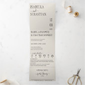 Invitation Trois Volets Crème mariage Tout dans un ensemble (Intérieur)