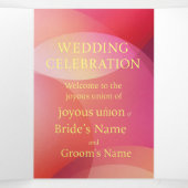 Invitation Trois Volets Custom Trifold Letter Fold Invitation, Size: 5" x  (Intérieur au milieu)