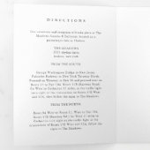 Invitation Trois Volets Détails de mariage simple et élégant (Intérieur en premier)