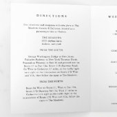 Invitation Trois Volets Détails de mariage simple et élégant (Intérieur en premier)