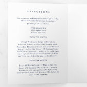 Invitation Trois Volets Détails de mariage simple et élégant (Intérieur en premier)