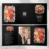 Invitation Trois Volets Détails des invités de mariage Fiesta, Photo & Cod