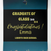 Invitation Trois Volets Diplômé (Intérieur au milieu)