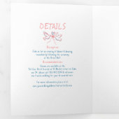 Invitation Trois Volets Doodles Whimsical Funky Photo Mariage moderne (Intérieur en premier)