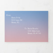 Invitation Trois Volets Doux moderne 16 ombre arc-en-ciel jaune deux tons (Page de couverture)