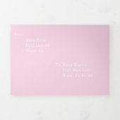 Invitation Trois Volets Doux moderne 16 points roses or (Page de couverture)
