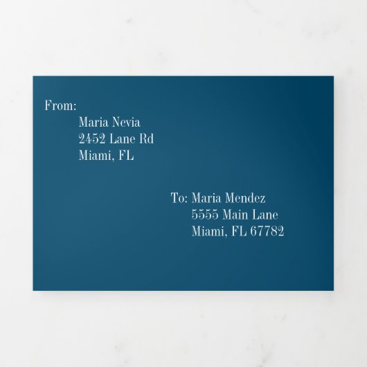 Invitation Trois Volets Doux moderne 16 points roses or (Page de couverture)