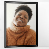 Invitation Trois Volets Dramatic Magazine Style Graduation Party (Intérieur en premier)