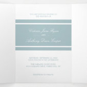 Invitation Trois Volets Duck Egg Blue Moderne Mariage Suite (Intérieur au milieu)