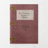 Invitation Trois Volets Dusty Rose FairyTale Mariage Photo (Page de couverture)