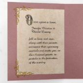 Invitation Trois Volets Dusty Rose FairyTale Mariage Photo (Intérieur en premier)