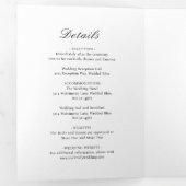 Invitation Trois Volets Elégant Ampersand Photo Forme Mariage traditionnel (Intérieur en premier)