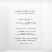 Invitation Trois Volets Elégant Ampersand Photo Forme Mariage traditionnel (Intérieur au milieu)