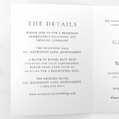 Invitation Trois Volets Elegant Black and White Classic Wedding (Intérieur en premier)