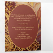 Invitation Trois Volets Élégant Et Unique Mariage Indien (Intérieur en premier)