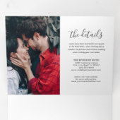 Invitation Trois Volets Élégant Mariage photo Collage tout en un (Intérieur en premier)