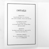 Invitation Trois Volets Elegant Modern Monogram Simple Wedding (Intérieur en premier)