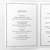 Invitation Trois Volets Élégant Monogramme Moderne Mariage Simple (Intérieur en premier)