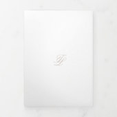 Invitation Trois Volets Élégant Sandy Neutral Mariage traditionnel (Page de couverture)