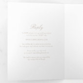 Invitation Trois Volets Élégant Sandy Neutral Mariage traditionnel (Intérieur en premier)