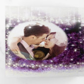 Invitation Trois Volets Elégant violet Améthyste Crystal Geode Mariage Tri (Intérieur en premier)