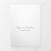 Invitation Trois Volets Élégante Photo QR Code Mariage moderne (Page de couverture)