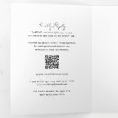 Invitation Trois Volets Élégante Photo QR Code Mariage moderne (Intérieur en premier)