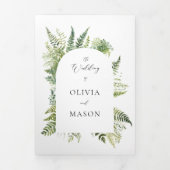 Invitation Trois Volets Enchanted Forest Mountain Fermes Boho Arch Mariage (Page de couverture)