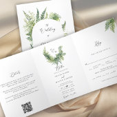 Invitation Trois Volets Enchanted Forest Mountain Fermes Boho Arch Mariage