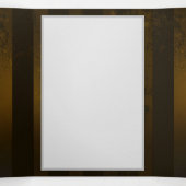 Invitation Trois Volets Engrenages à vapeur et papillons bleus (Intérieur au milieu)