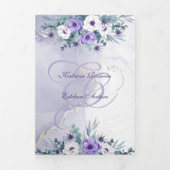 Invitation Trois Volets Espagnol Anglais Flores Moradas Fleurs pourpres Tr (Page de couverture)