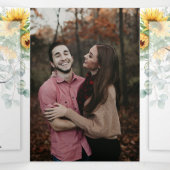 Invitation Trois Volets Español Anglais Fleurs de soleil Girasoles Amarill (Intérieur au milieu)