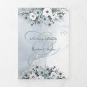 Invitation Trois Volets Español Anglais Flores Azules Fleurs Bleues (Page de couverture)