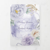 Invitation Trois Volets Español Anglais Flores Lilac Lila Fleurs (Page de couverture)