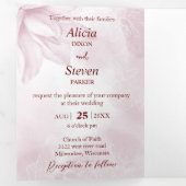 Invitation Trois Volets Ethereal Magnolia, Mariage (Intérieur en premier)