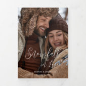 Invitation Trois Volets Exquisite Winter Wedding Christmas 7 Multi Photos (Page de couverture)