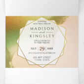 Invitation Trois Volets Fab Chartreuse 💚 Budget Incroyable Abstrait Marid (Intérieur au milieu)