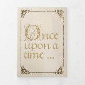 Invitation Trois Volets Fairy Tale Thème Château Carriage Parties scintill (Page de couverture)