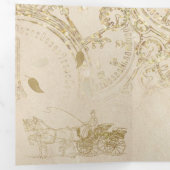 Invitation Trois Volets Fairy Tale Thème Château Carriage Parties scintill (Intérieur en premier)