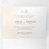 Invitation Trois Volets Fairytale castle QR code histoire livre mariage (Intérieur en premier)