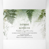 Invitation Trois Volets Fermes sauvages Succulents Eucalyptus Mariage vert (Intérieur au milieu)