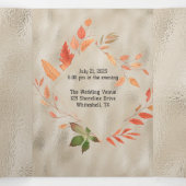 Invitation Trois Volets Feuilles d'automne orange et jaune (Intérieur au milieu)