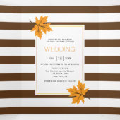Invitation Trois Volets Feuilles d'érable orange et mariage de automne à r (Intérieur au milieu)